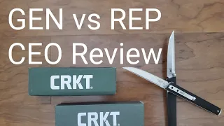 CRKT CEO Gen Vs Fake Unboxing Review EDC Lightweight Pocket Knife Gentleman Carry Blade 7096