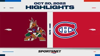 NHL Highlights | Coyotes vs. Canadiens - October 20, 2022