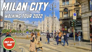 Milano Italy 2022 | Walking City Tour 4K Ultra HD  Street of Milan | Tourist Attractions