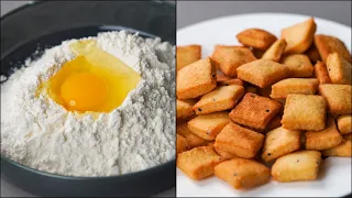 I Combined Egg With Flour & Make This Delicious Flour Snacks | 10 Min. Instant Snacks Recipe