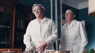 Phantom Thread - There's shoe polish on the front of the dress (Cyril and Biddy)