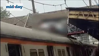 WARNING GRAPHIC Man atop Mumbai local gets electrocuted