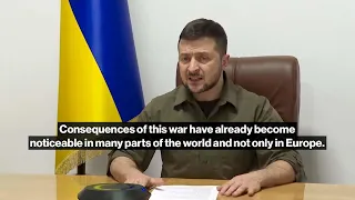 Zelenskiy Warns War Could Cause World Food Crisis