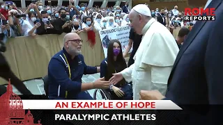 Pope Francis greets Paralympic athletes at General Audience