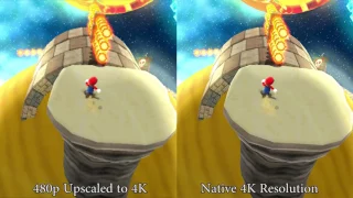 [TAS] Super Mario Galaxy Default Resolution vs 4K HD Resolution