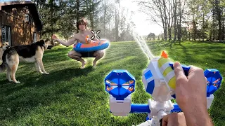 NERF SUPERSOAKER ROBOBLASTER Unboxing and Review!