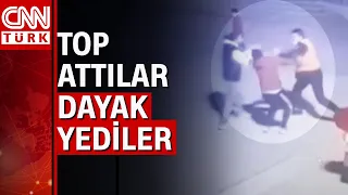 Güvenlikçi "tekvandocu" çıkınca gençler dayağı yedi!