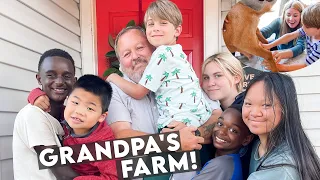 VISITING GRANDPA’S FARM FOR THE FIRST TIME! 🎉 Milking the Goats! 🐐