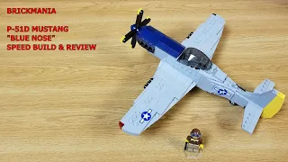 BRICKMANIA P-51D MUSTANG "BLUE NOSE", SPEED BUILD & REVIEW