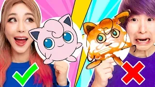 Pancake Art challenge | Bf vs Gf | Learn How To Make Captain Marvel, Pokemon, Avengers