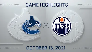 NHL Highlights | Canucks vs. Oilers - Oct. 13, 2021