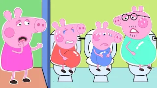 Peppa Pig & Daddy Pig, Please Open The Toilet Door! | Peppa Pig Funny Animation