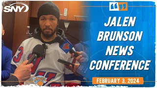 Jalen Brunson on playing against LeBron James in Knicks loss to Lakers | SNY