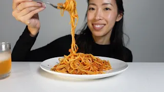 Spaghetti Bolognese Pasta | Mukbang | ASMR | Eating Sounds