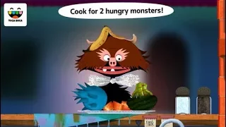 Toca Kitchen Monsters - Cook food for two hungry monsters - Kids Game