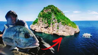 GIANT TREVALLY on the island -Catch and Cook!