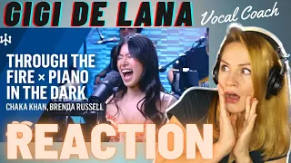 FIRST TIME HEARING GIGI DE LANA - Through The Fire x Piano In The Dark | REACTION by Vocal Coach