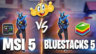 BLUESTACKS 5 VS MSI 5 Pie 64-Bit PERFORMANCE TEST FOR FREE FIRE ⚙️⚙️