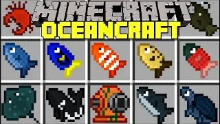 Minecraft OCEANCRAFT MOD l SURVIVE REALISTIC SHARKS, WHALES, & FISHES! l Modded Mini-Game
