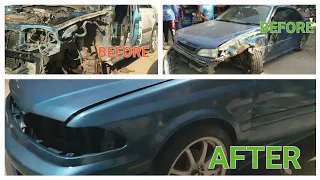 Toyota carina how to repear dengar accident cars মারাত্মক এক্সসিডেন্ট গাড়ি কিভাবে ঠিক করা হয়  #viral