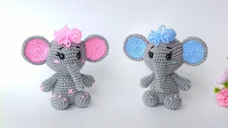 Adorable 💙💚 How to crochet a baby elephant amigurumi