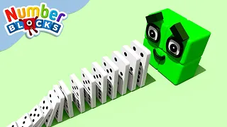 NUMBERBLOCK Four VS. Giant Dominoes