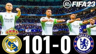 FIFA 23 - MESSI, RONALDO, MBAPPE, NEYMAR, ALL STARS | REAL MADRID 101-0 CHELSEA -UCL FINAL !