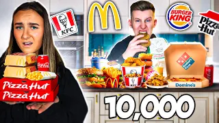 10,000 CALORIE CHALLENGE VS LITTLE SISTER!!