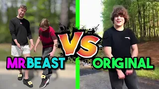 One Two Buckle My Shoe Original Vs MrBeast | Side by Side Comparison