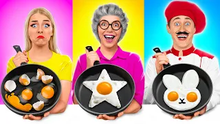 Reto De Cocina Yo vs Abuela | Simples trucos y herramientas de cocina secretas de TeenDO Challenge