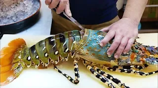 Japanese Street Food - $600 GIANT RAINBOW LOBSTER Sashimi Japan Seafood| Amazing Food Of The World