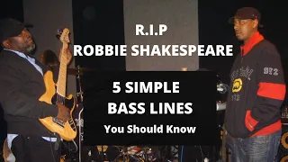 R.I.P ROBBIE SHAKESPEARE 5 SIMPLE BASS LINES YOU SHOULD KNOW