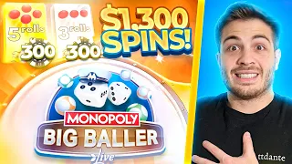 $1,300 SPINS ON MONOPOLY BIG BALLER!!!