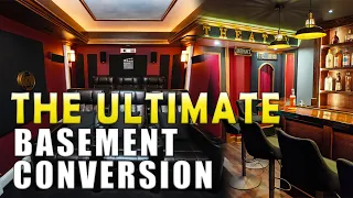 Epic Basement Transformation | Irish Pub, Home Theater & Salon