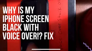 Fix iPhone 10 11 12 Pro Black Screen Talking with Voice Over Stuck on ( Screen Curtain )