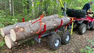 Remorque à bois pour VTT - Log trailer fot ATV - DIY