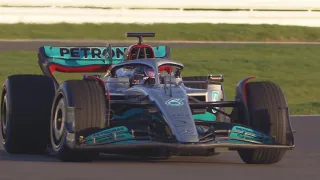 MERCEDES W13 filming day OFFICIAL VIDEOS #FORMULA1 #W13 #SILVERSTONE #GEORGERUSSELL #LEWISHAMILTON