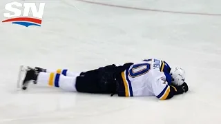 Tom Wilson Levels Oskar Sundqvist With Open-Ice Hit To The Head