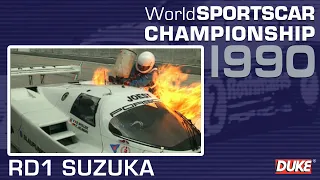 Porsche Pit Fire | 1990 World Sportscar Championship | Round 1 | Suzuka