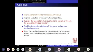 Webinar on "Applications of Fractional Calculus in Real-World Problems" (Day 1) Session-4