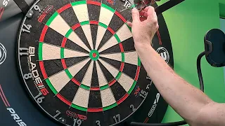 Trening darts. Jedna z ulubionych podwójnych D18