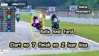 Andi farid luar biasa start P7 finish P2 | Batle sengit andi vs azlan ARRC 1000cc 2024