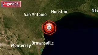 The track of Hurricane Harvey