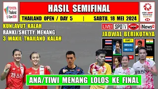 ANA/TIWI LOLOS KE FINAL ~ Hasil Semifinal Thailand Open 2024 Hari Ini ~ Kunlavut & Riphit Kalah