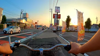 【4K】Japan Cycling Tour - Relaxing Sunset Bike Ride In Nagoya 🚴