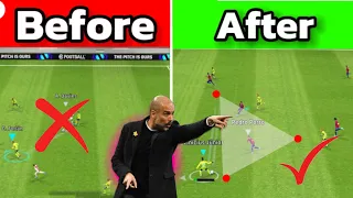 Passing tips and trick you must know in efootball 2024🔥|| tiki taka | triangle pass #efootball2024