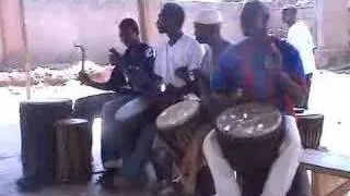 Mali Djembe Music: "Old Grand Masters" Aruna and Brulye play djembe