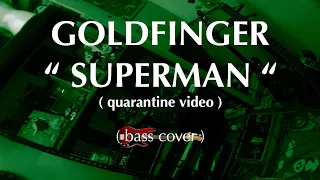 Goldfinger || superman ( bass cover ) (quarantine video on screen )
