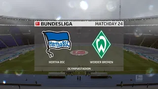 FIFA 20 | Hertha Berlin vs Werder Bremen - Bundesliga | 07/03/2020 | 1080p 60FPS