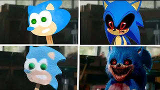 Sonic The Hedgehog Movie Sonic Gumball Popsicle VS Sonic EXE Uh Meow All Designs Compilation